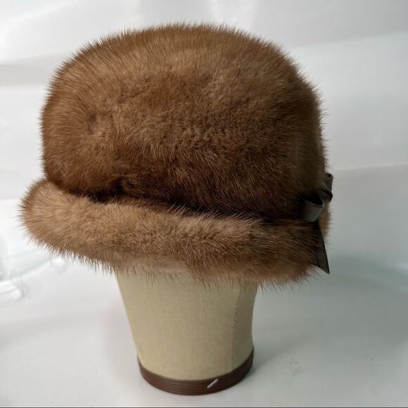 - Vincent and Bill vintage brown fur hat - Picture 3 of 10